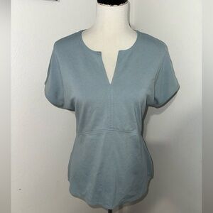 Ann Taylor Light Blue Short Sleeve Top